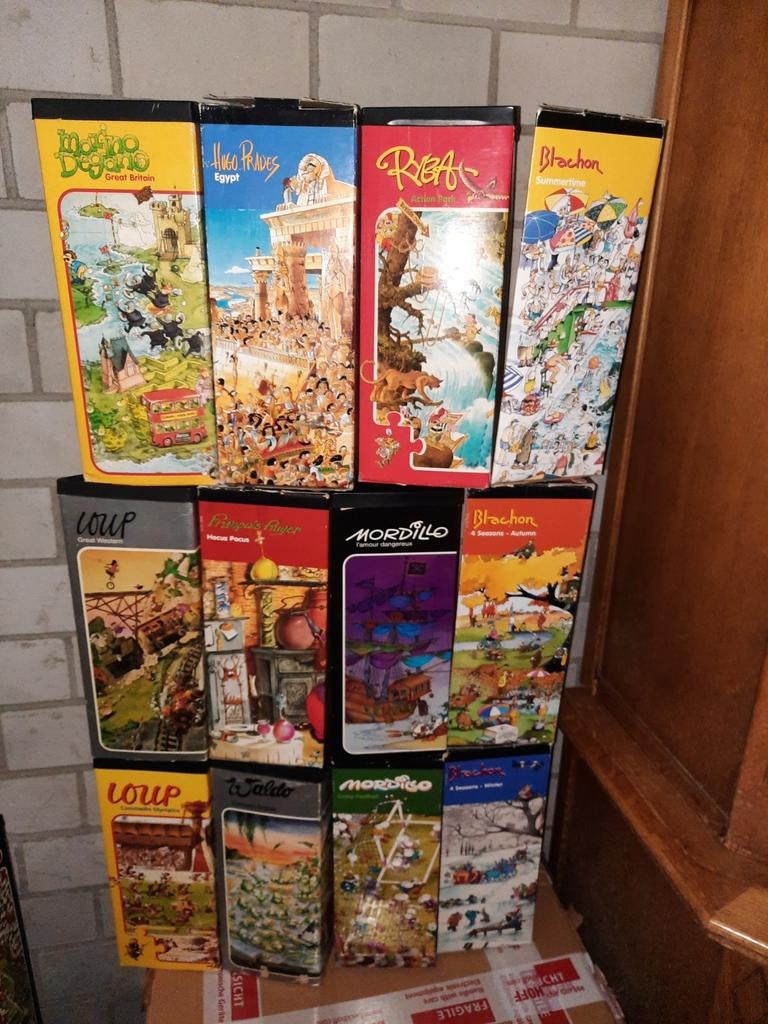 12 heye puzzels van 1000st, mordillo, loup, blachon, degano, Hobby en Vrije tijd, Denksport en Puzzels, Ophalen of Verzenden, 500 t/m 1500 stukjes