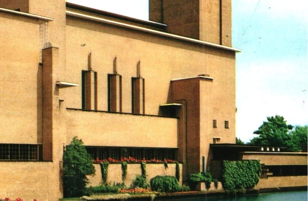 914373 Hilversum NH 1964 Raadhuis Dudok Postzegel afgeweekt, Ophalen of Verzenden, 1960 tot 1980, Gelopen, Noord-Holland