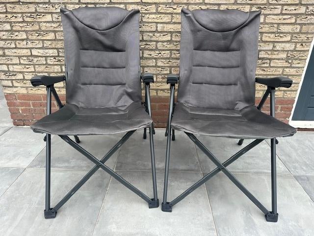 Campingstoelen Travel Life Barletta Cross grijs, Caravans en Kamperen, Ophalen, Zo goed als nieuw, Campingstoel