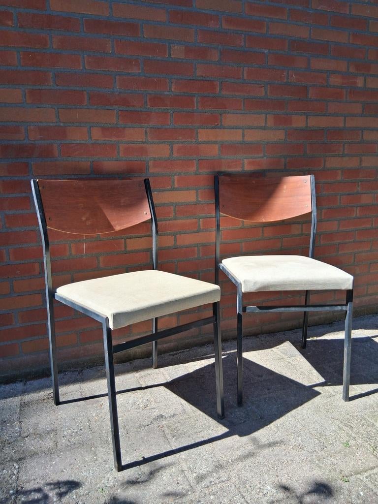 Dutch Design eetkamerstoelen Martin Visser 2 stuks, Gebruikt, Twee, Overige kleuren, Overige materialen