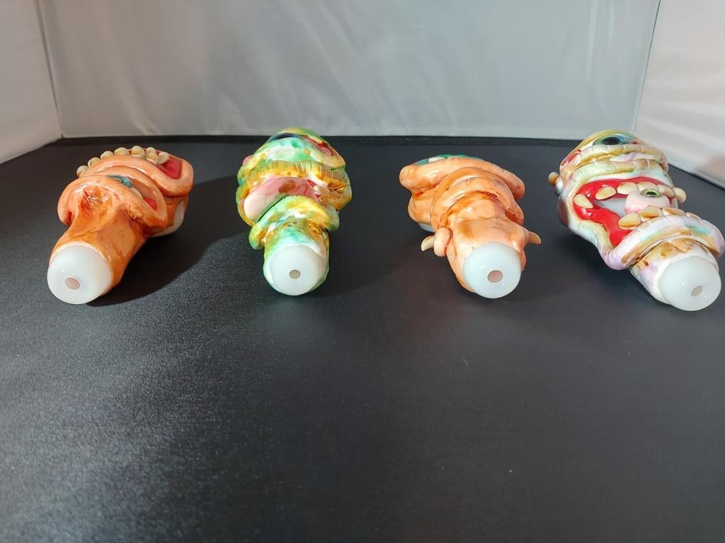 Set of 5 Unique Handcrafted Glass Pipes - Monster & Alien, Verzenden, Zo goed als nieuw, Overige typen, Overige