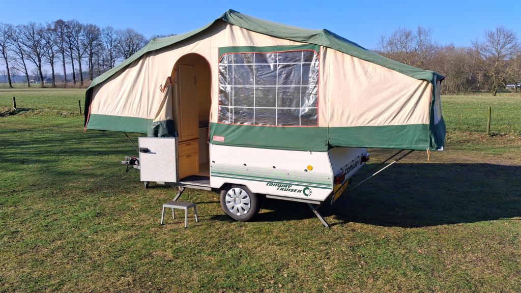 Keurige Conway Cruiser '92 met Voortent en Koelkast, Caravans en Kamperen, Vouwwagens, Tot en met 6, Overige merken