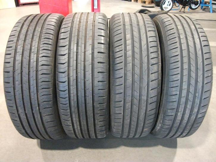 4 x 195/55 16" continental/vredestein zomerbanden, Auto-onderdelen, Banden en Velgen, Banden en Velgen, Zomerbanden, 16 inch, 195 mm