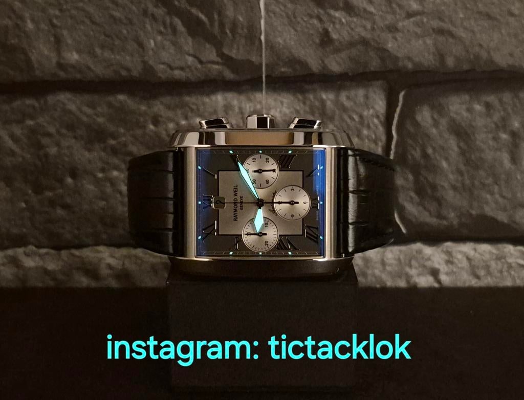 Raymond Don Giovanni Cosi Grande 4878 set + nieuw staal band, Overige merken, Leer, Staal, Polshorloge