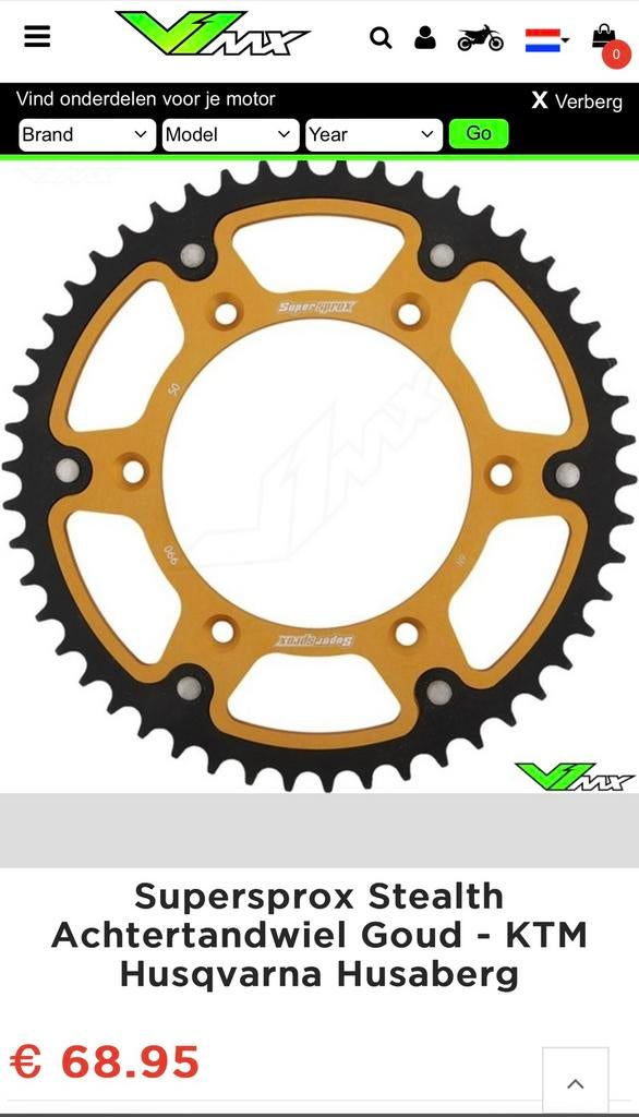 Nieuwe supersprox tandwiel ktm sxf exc sx, Ophalen of Verzenden