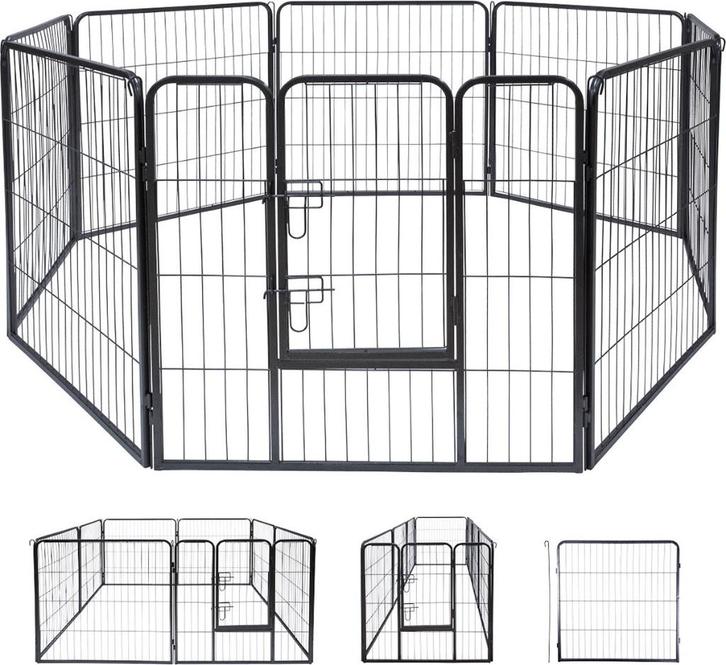 Volledig gave Maxxpro puppyren- hondenren, kennel 210x80cm, Dieren en Toebehoren, Hondenhokken, Zo goed als nieuw, Hondenhok, 65 tot 100 cm