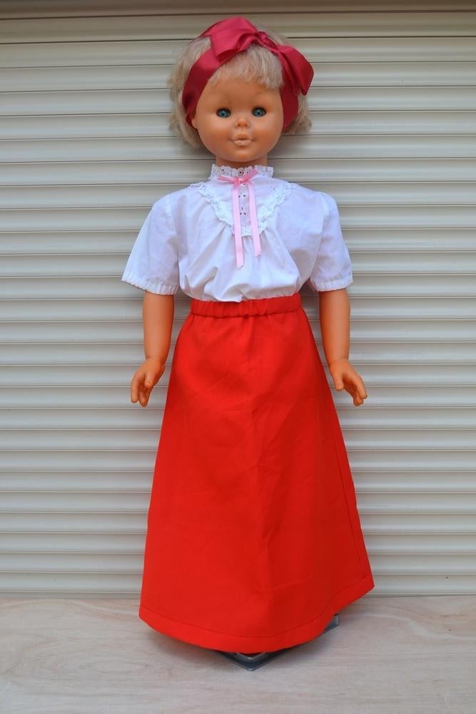 Mooie grote FURGA pop uit de jaren 1960-70 NR 4102, Verzamelen, Poppen, Ophalen of Verzenden, Zo goed als nieuw, Pop