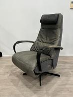Prominent Humberto E100 Grijs Relaxfauteuil Sta-op Accu M, 75 tot 100 cm, Ophalen of Verzenden, Zo goed als nieuw, Leer