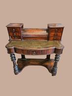 Antiek cilinderbureau met lederen blad, Ophalen