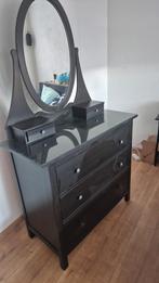 Hemnes commode met spiegel en glasplat, Ophalen, Gebruikt, 50 tot 100 cm, Minder dan 100 cm