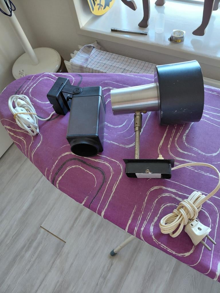 Vintage philips spots uit de jsren 60/70, Gebruikt, Metaal of Aluminium, Vintage, Ophalen of Verzenden