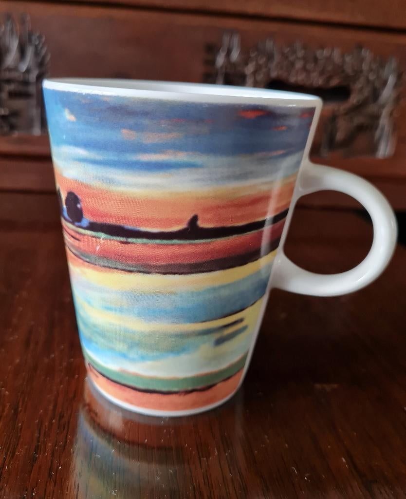 Beker kunstenaar Pieter Reef - Schoonhoven keramiek, Nieuw, Ophalen of Verzenden, Overige stijlen, Kop(pen) en/of Schotel(s)