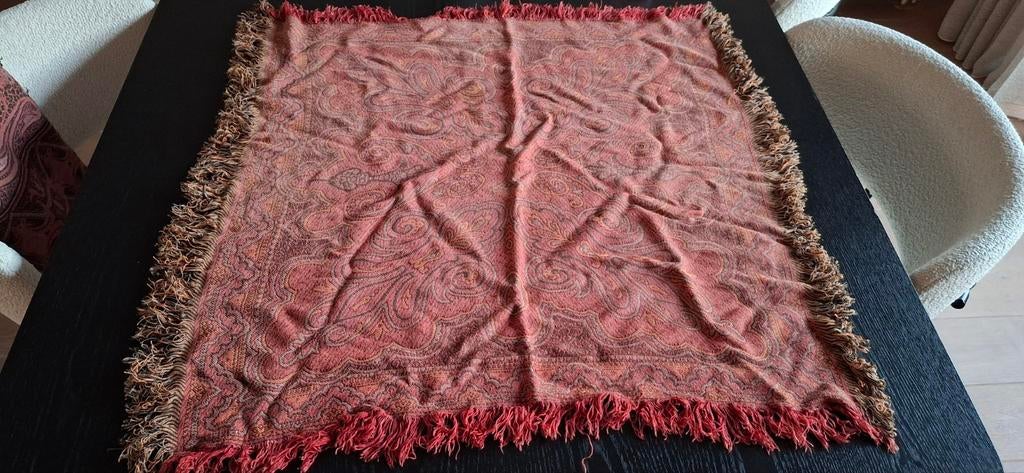 Antiek kapstok kleed met franjes, Antiek en Kunst, Antiek | Kleden en Textiel, Ophalen of Verzenden