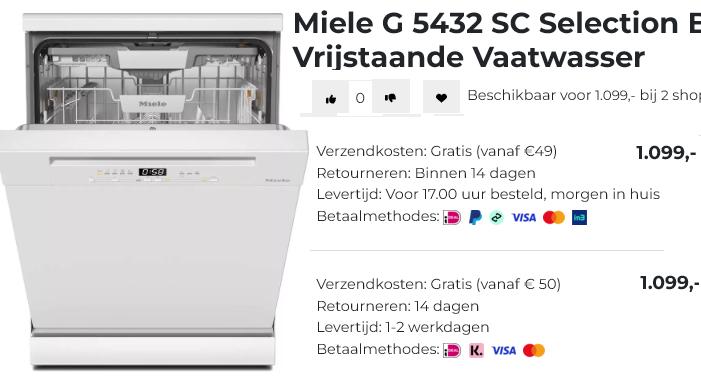 Miele vaatwasser met 3D multi flex besteklade uit 03/2025, Witgoed en Apparatuur, Vaatwasmachines, Zo goed als nieuw, Vrijstaand