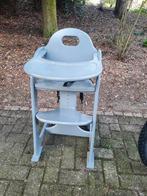 Tiamo houten kinderstoel - grijs, meegroeistoel, Kinderen en Baby's, Kinderstoelen, Ophalen, Gebruikt, Meegroeistoel, Gordel(s)