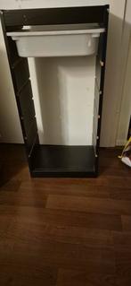 Zwart ikea trofkast met witte bak, Ophalen of Verzenden, Gebruikt