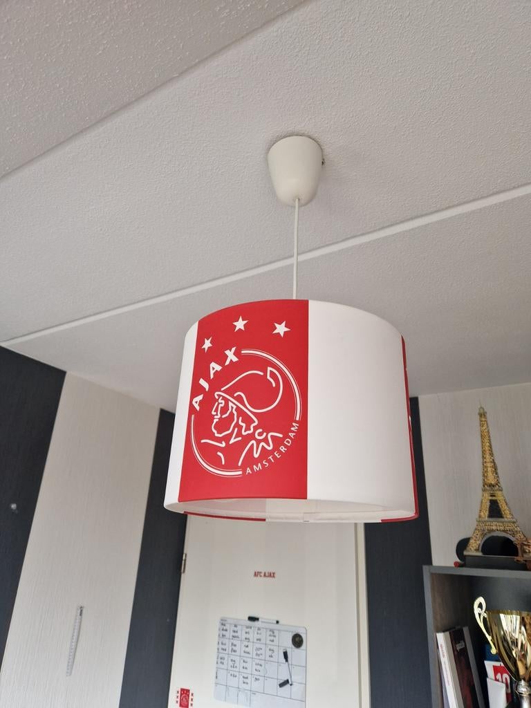 Ajax hanglamp, inclusief pendel, Ophalen, Stof, Gebruikt, Voetbal, Sportief, Modern