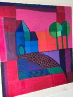 Ton Schulten, ingelijste zeefdruk Veldkapel, Ophalen