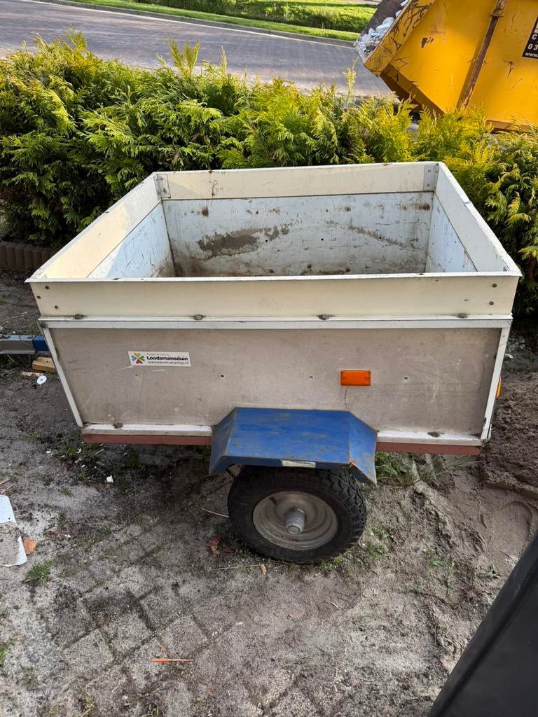 Aanhangwagen enkelas bakwagen – ideaal voor tuin/kluswerk, Auto diversen, Aanhangers en Bagagewagens, Ophalen, Gebruikt