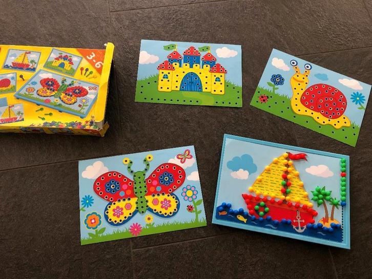 mozaiekbord met kaarten, Kinderen en Baby's, Speelgoed | Educatief en Creatief, Zo goed als nieuw, Ophalen of Verzenden