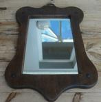 Stoere spiegel in een aparte vorm met nagels en ophangring, Huis en Inrichting, Woonaccessoires | Spiegels, Minder dan 50 cm, Gebruikt