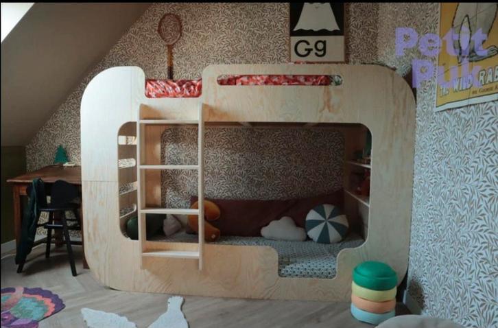 PETIT PUK deelbaar stapelbed COCO, Huis en Inrichting, Slaapkamer | Bedden, Eenpersoons, 80 cm, Hout, Ophalen