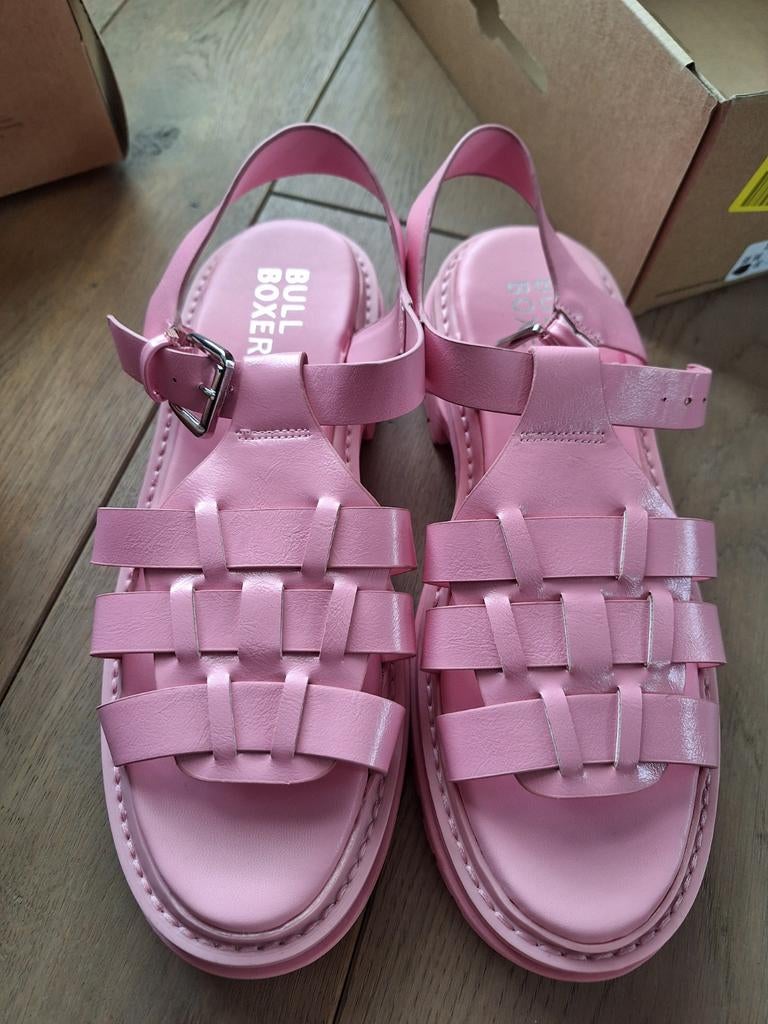 Roze sandalen merk Bull Boxer maat 39, Nieuw, Roze, Bull Boxer, Sandalen of Muiltjes