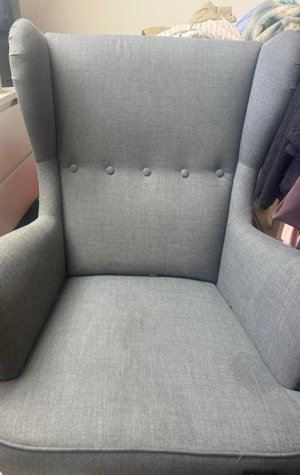 Comfortabele stoel (STRANDMON van de Ikea), Ophalen of Verzenden, Gebruikt, 75 tot 100 cm, 50 tot 75 cm
