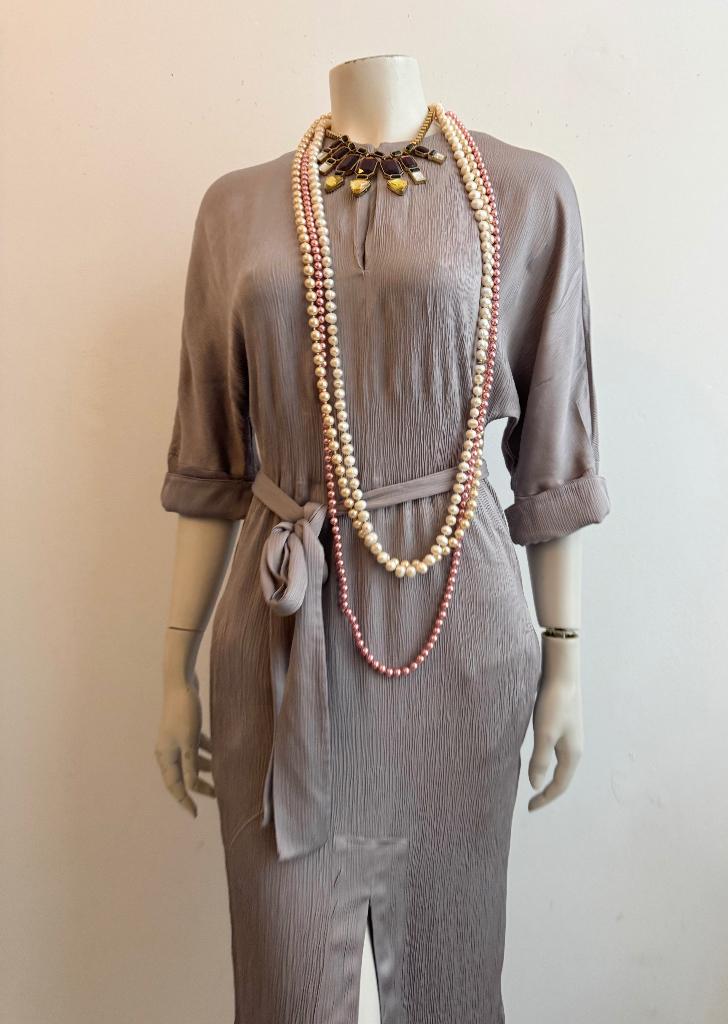 Cos jurk 36 lichtgrijs zilver, Kleding | Dames, Jurken, Ophalen of Verzenden, Zo goed als nieuw, Maat 36 (S), Grijs