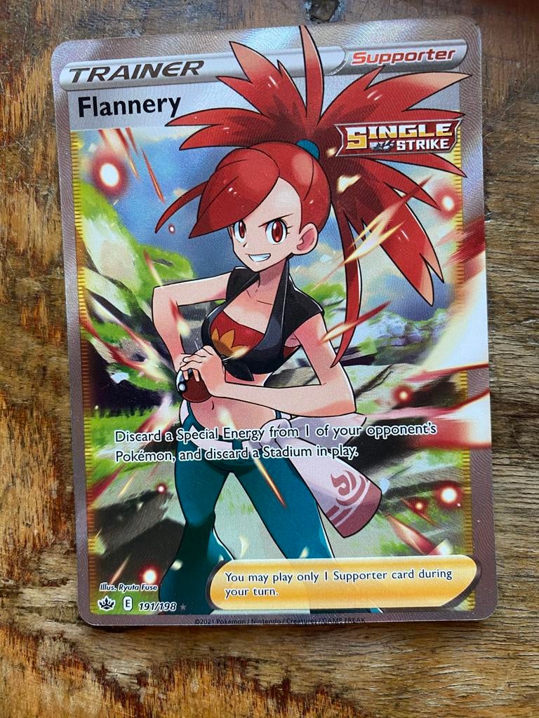 Pokémon Kaart: Flannery Full Art Trainer (191/198), Ophalen of Verzenden, Nieuw, Losse kaart, Foil
