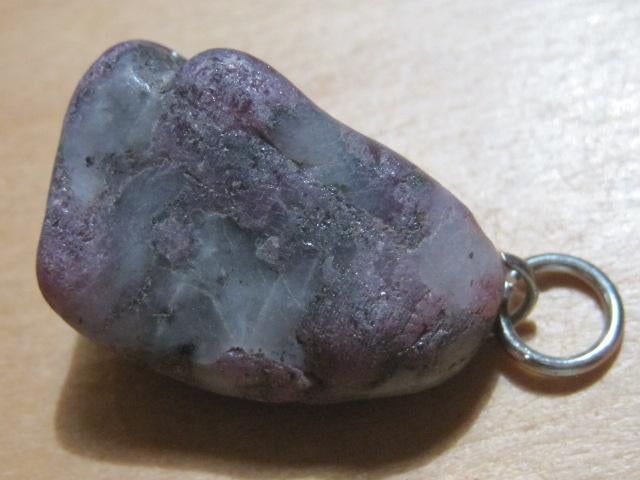 h. 5x edelsteenhanger ROBIJN IN KWARTS (4), Verzenden, Nieuw, Steen of Mineraal, Met edelsteen