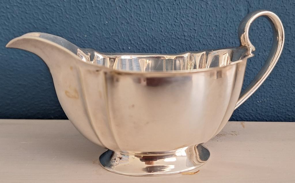 Verzilverd saus kommetje van James Deakin & Sons LTD, Overige materialen, Ophalen of Verzenden, Zo goed als nieuw, Kom(men)