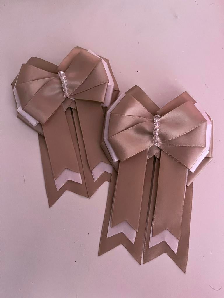 NIEUW Dreambows Haarstrikjes Beige/Zand, Ophalen of Verzenden, Nieuw, Dressuur, Onderkleding