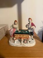 Vintage porseleinen beeld, biljart Thema. Gestempeld Japan?, Ophalen of Verzenden, Gebruikt, Mens