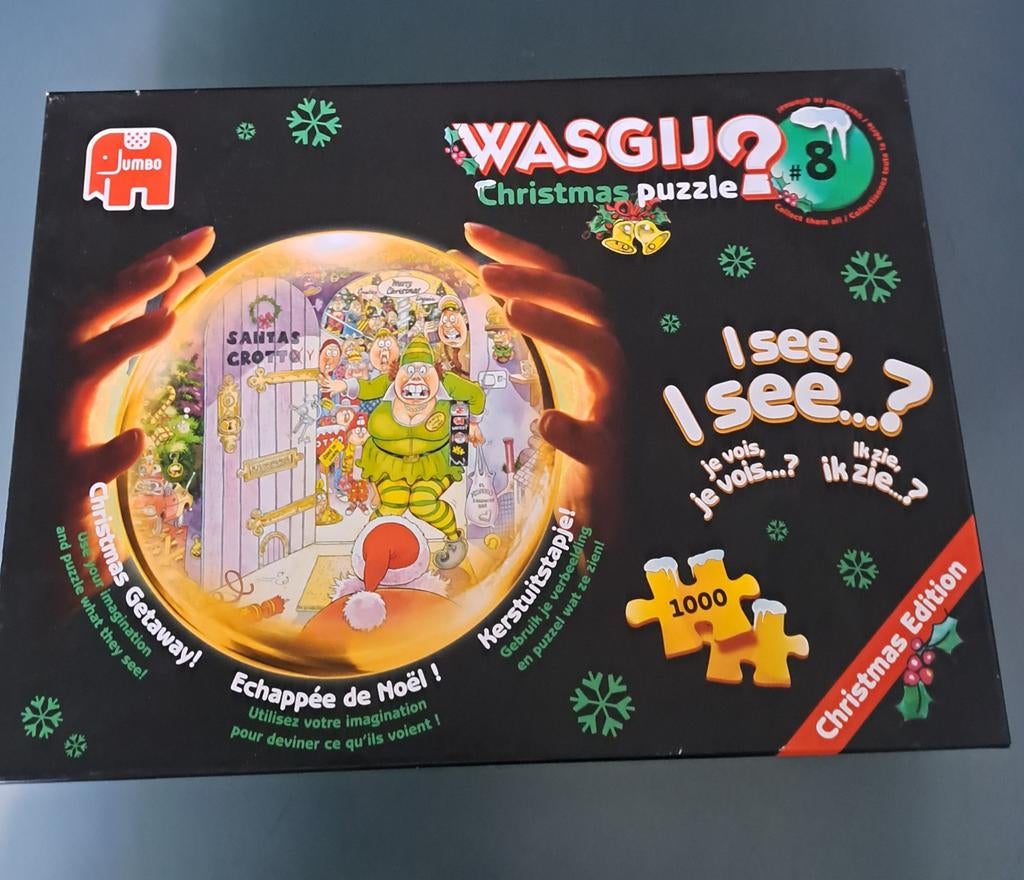 Wasgij Christmas Puzzel 8 - Kerstuitstapje 1000 stukjes, Ophalen, 500 t/m 1500 stukjes, Gebruikt, Legpuzzel