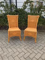 Set van 2 rotan stoelen - Vintage design, Huis en Inrichting, Stoelen, Ophalen, Gebruikt, Twee, Overige kleuren