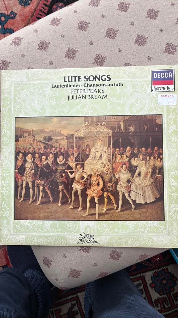 Liederen met luit - Peter Pears & Julian Bream - LP, Ophalen of Verzenden, Zo goed als nieuw, Overige formaten, Overige typen