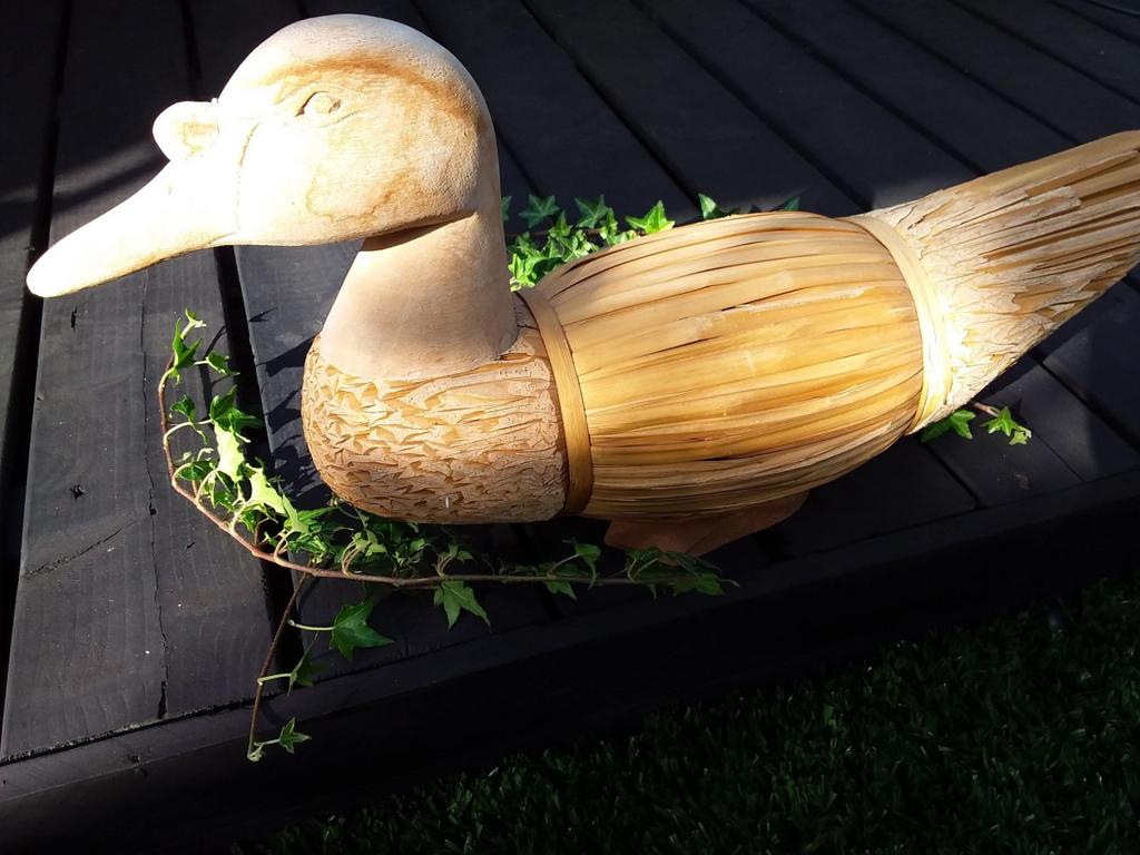 Eend van hout en riet., Ophalen of Verzenden