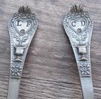 Eind 18 de eeuw Twee Gelegenheids Huwelijk Tin Tinnen Lepel, Ophalen of Verzenden