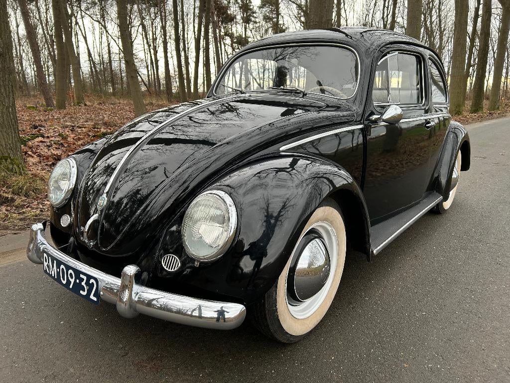 Volkswagen Kever 1200 ‘Ovaal’ uit 1957, Auto's, Oldtimers, Volkswagen, Zwart, Bedrijf, Handgeschakeld