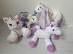 Set van 4 eenhoorns en paarden knuffels, Ophalen of Verzenden, Gebruikt, Paard