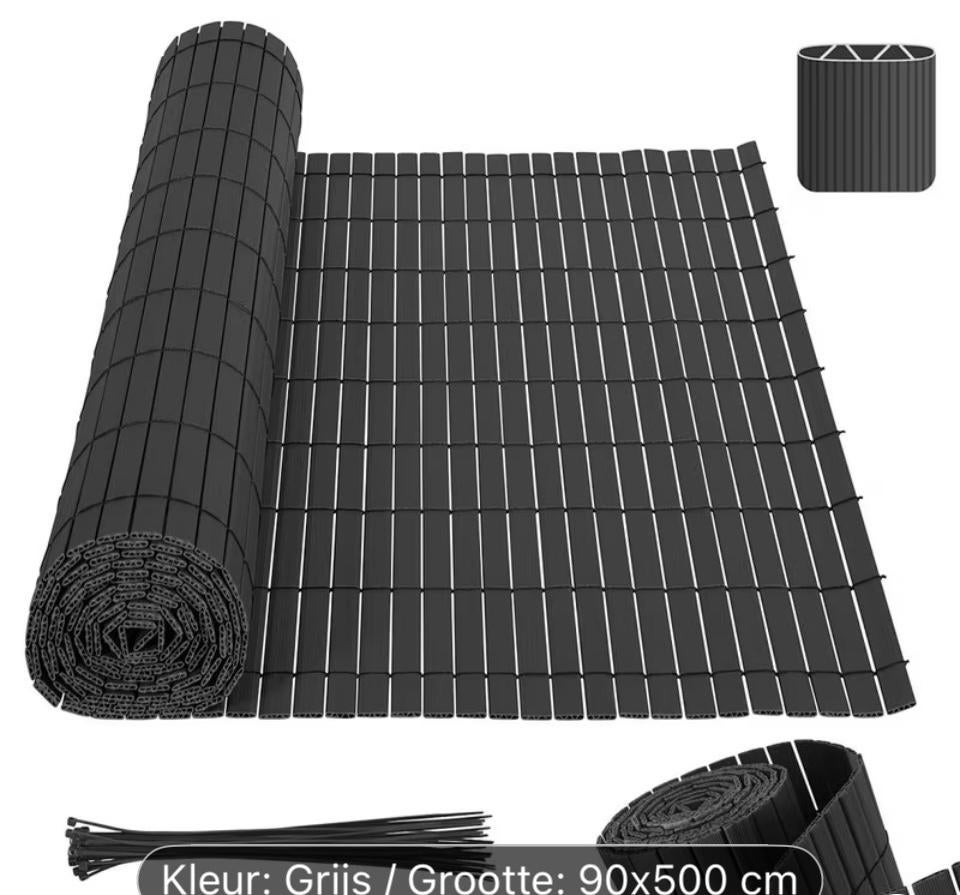 PVC Balkonscherm of tuinscherm 90 x 500 nieuw in verpakking, Ophalen, Nieuw