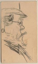 S. H. de Roos krijttekening "Man met Oorring en Sigaar",1898, Antiek en Kunst, Kunst | Tekeningen en Foto's, Ophalen