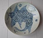 19e eeuw Chinese celadon schaal met karper, Ophalen of Verzenden
