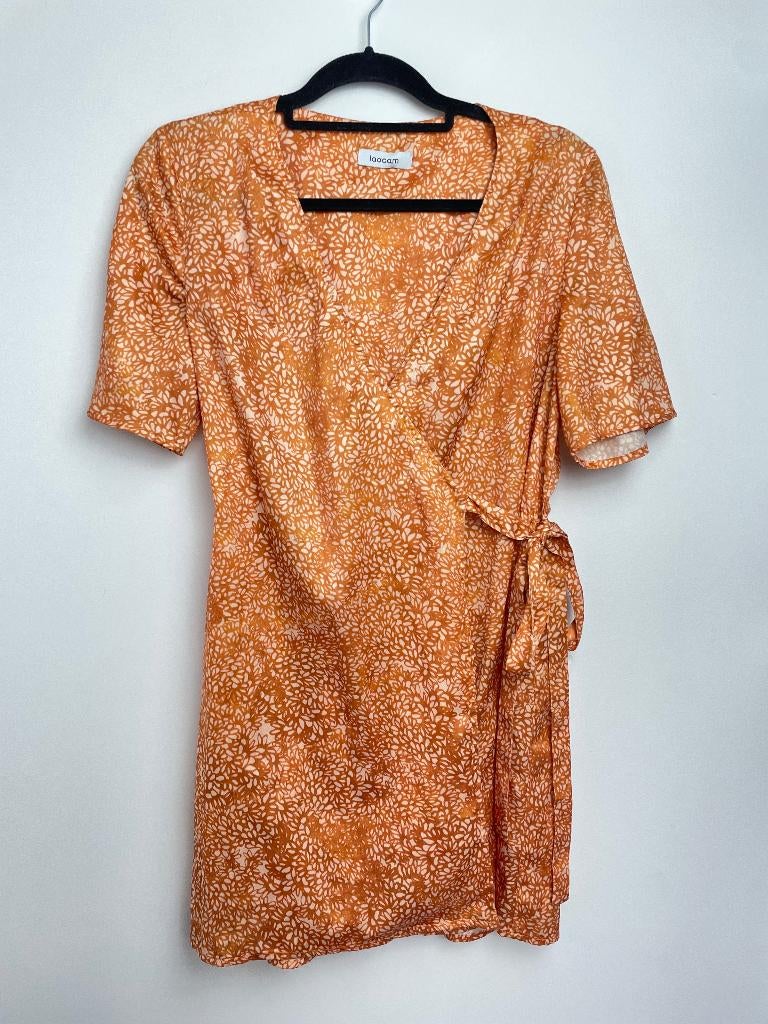 Lagaam oranje beige wikkeljurk maat L, Kleding | Dames, Jurken, Lagaam, Maat 42/44 (L), Oranje, Ophalen of Verzenden