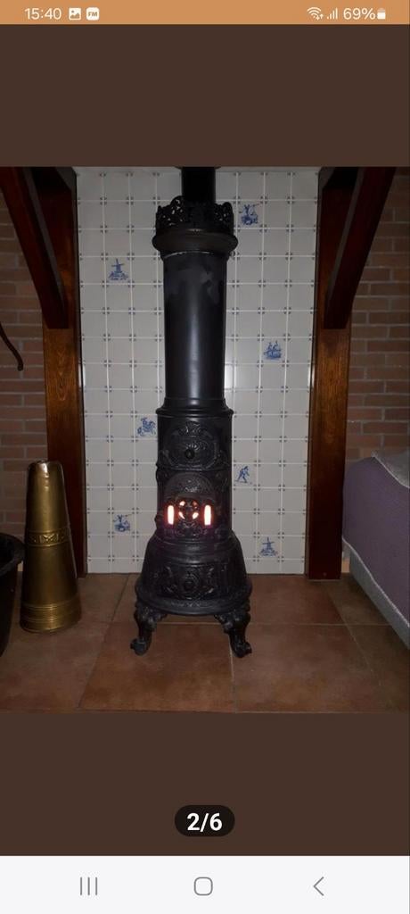 Antieke Deense Kachel, Huis en Inrichting, Kachels, Ophalen