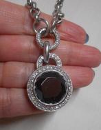 Zilveren Ti Sento hanger + clip en jasseron ketting nr.1264, Met hanger, Verzenden, Zo goed als nieuw, Zilver