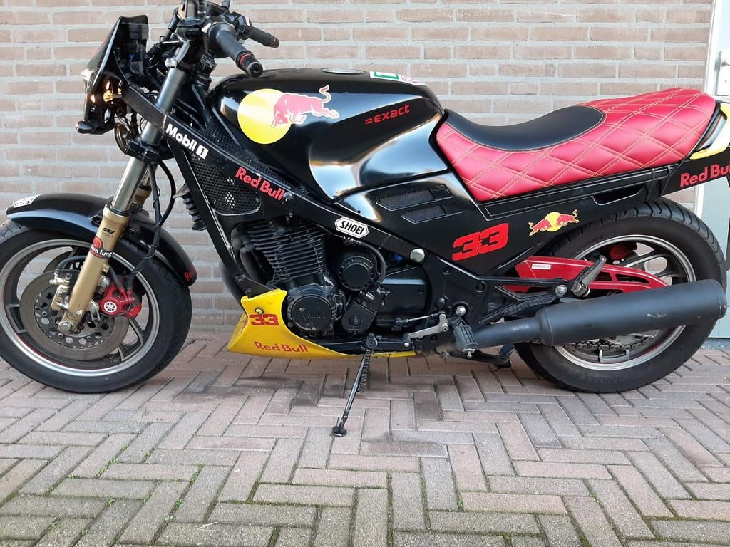 Yamaha fj1200 motorfiets met Red Bull stickers, Motoren, Motoren | Yamaha, Particulier, Toermotor