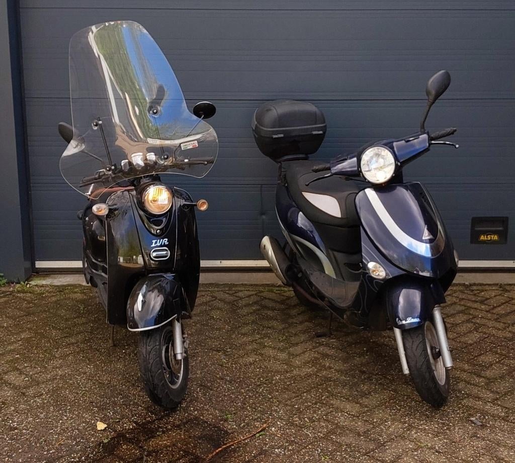 2x goedkope snorscooter (2013 & 2018), Gebruikt, Benzine, Ophalen, Overige merken
