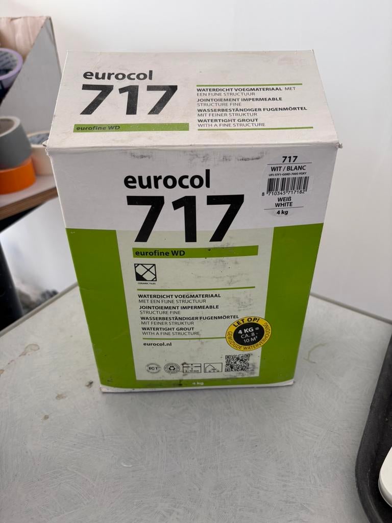 Eurocol 717 witte voeg, Ophalen, Overige materialen, Wandtegels, Minder dan 20 cm